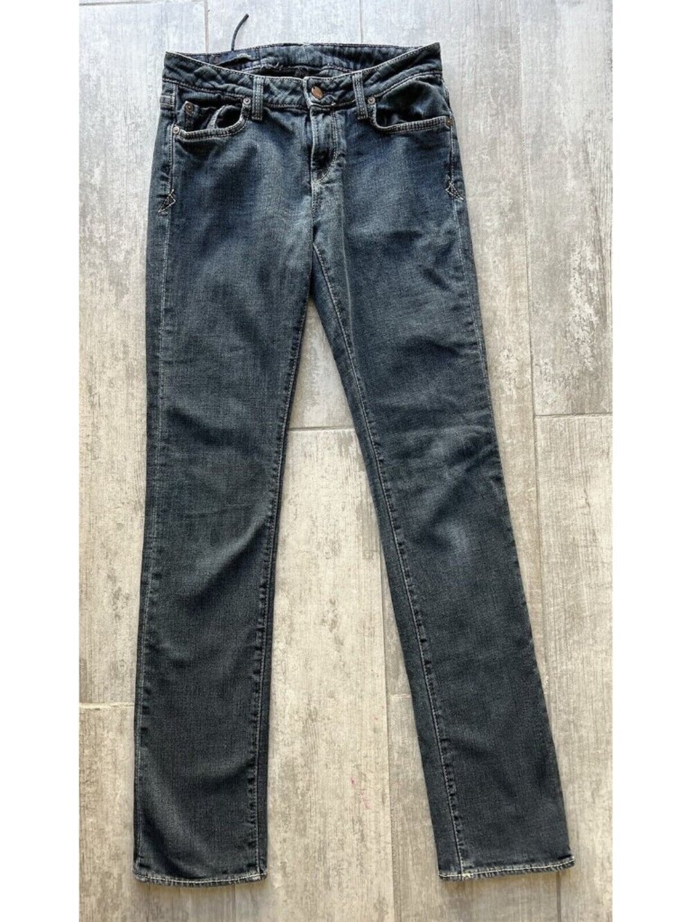 UNION Jeans Boutique Womens Bootcut Black Denim 100% Cotton Y2K Vintage 27
